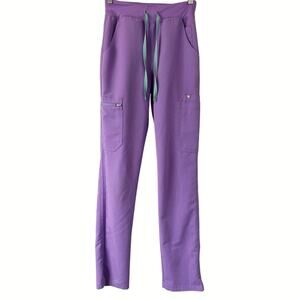 Figs Women’s Yola Yoga Waist Scrub Pants Size XS/Tall Lavender Purple